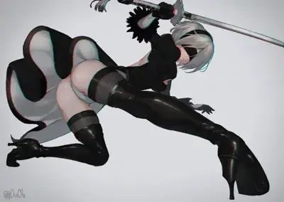 Thumbnail of Artistic render of 2b from nier automata - Nier Art