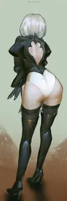 Thumbnail of Artistic render of 2b from nier automata - Nier Art