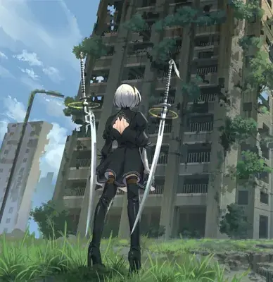Thumbnail of Artistic render of 2b from nier automata - Nier Art