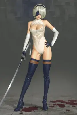 Artistic render of 2b from nier automata