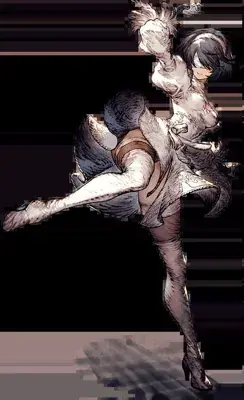 Artistic render of 2b from nier automata