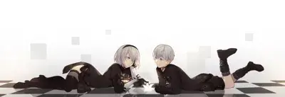Artistic render of 2b from nier automata