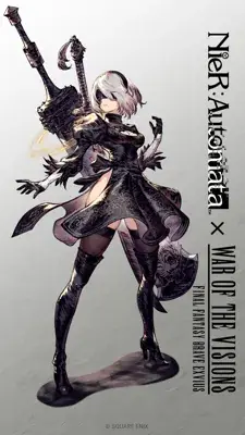 Artistic render of 2b from nier automata
