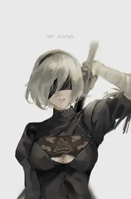 Thumbnail of Artistic render of 2b from nier automata - Nier Art