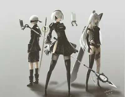 Thumbnail of Artistic render of 2b from nier automata - Nier Art