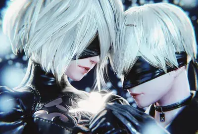Thumbnail of Artistic render of 2b from nier automata - Nier Art