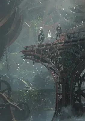 Thumbnail of Artistic render of 2b from nier automata - Nier Art