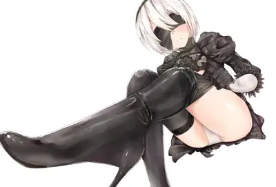 Artistic render of 2b from nier automata