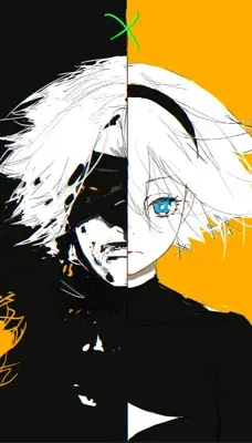 Artistic render of 2b from nier automata