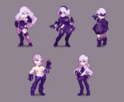 Thumbnail of Artistic render of 2b from nier automata - Nier Art
