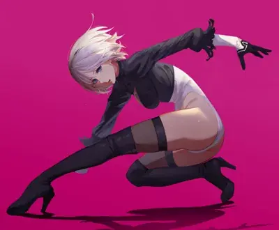 Artistic render of 2b from nier automata