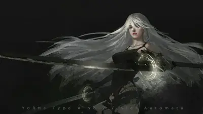 Thumbnail of Artistic render of 2b from nier automata - Nier Art