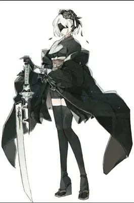 Thumbnail of Artistic render of 2b from nier automata - Nier Art