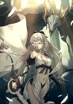 Artistic render of 2b from nier automata