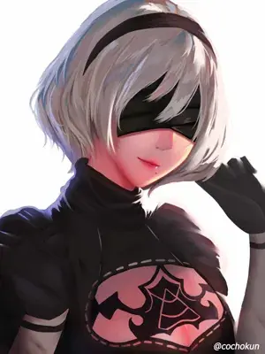 Thumbnail of Artistic render of 2b from nier automata - Nier Art