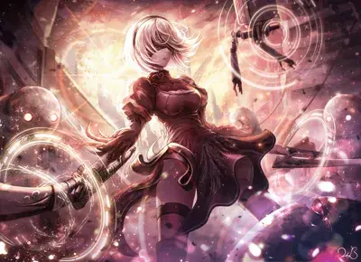 Thumbnail of Artistic render of 2b from nier automata - Nier Art