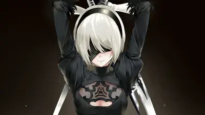 Thumbnail of Artistic render of 2b from nier automata - Nier Art