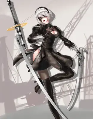 Thumbnail of Artistic render of 2b from nier automata - Nier Art