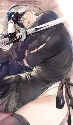 Artistic render of 2b from nier automata