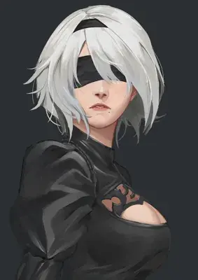Thumbnail of Artistic render of 2b from nier automata - Nier Art
