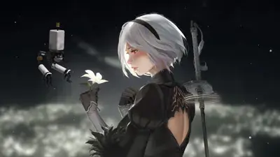 Thumbnail of Artistic render of 2b from nier automata - Nier Art