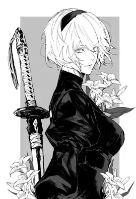 Thumbnail of Artistic render of 2b from nier automata - Nier Art
