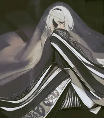 Thumbnail of Artistic render of 2b from nier automata - Nier Art