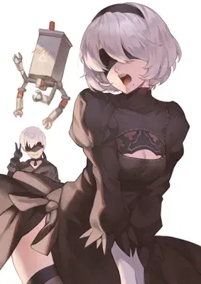 Thumbnail of Artistic render of 2b from nier automata - Nier Art