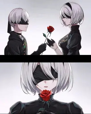 Thumbnail of Artistic render of 2b from nier automata - Nier Art