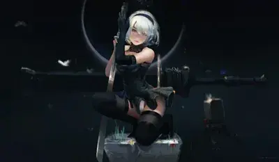 Thumbnail of Artistic render of 2b from nier automata - Nier Art