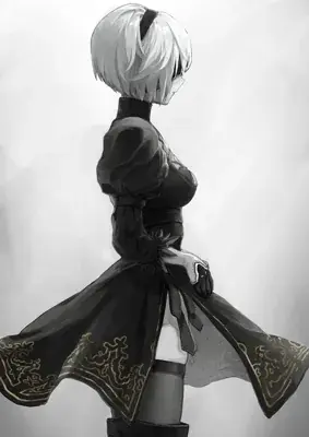Thumbnail of Artistic render of 2b from nier automata - Nier Art