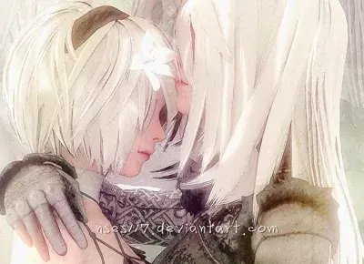 Artistic render of 2b from nier automata