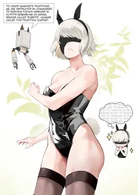 Cartoon character with a cat ears and a black cat tail