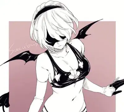 Drawing of a woman with a bat on her shoulder