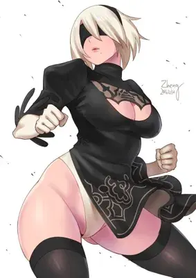 Thumbnail of Dynamic 2B Fan Art