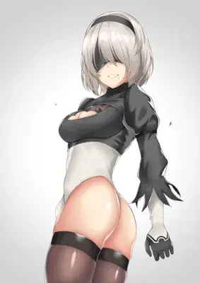 Girl in a black and white outfit