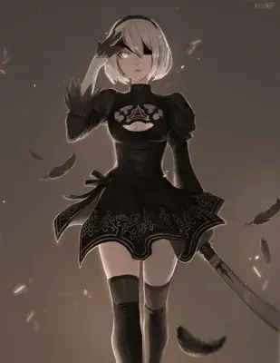 Girl in a black dress and boots