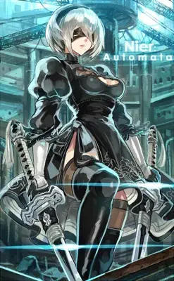 Girl in a futuristic suit with a sword