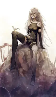 Girl sitting on top of a rock
