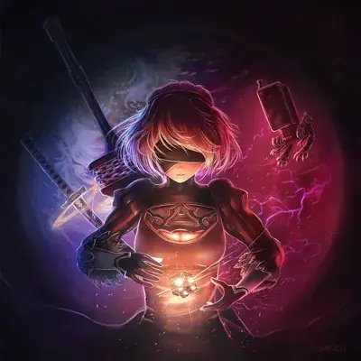 Girl with a gun in her hand