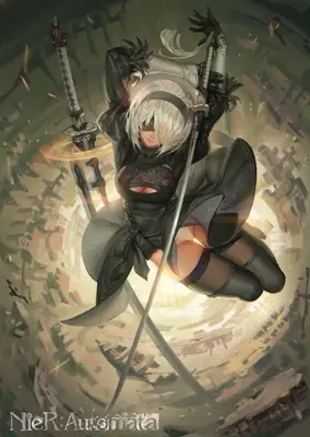 Girl with a sword and a sword in her hand