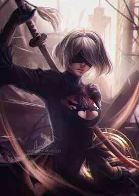 Girl with a sword in her hand