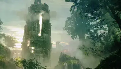 Thumbnail of 2B in NieR: Automata Post-Apocalyptic Landscape