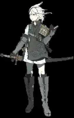 Nier from Nier Replicant/Automata universe - digital artwork showing the protagonist in signature outfit