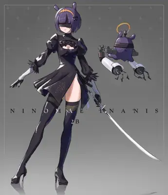 Thumbnail of Ninomae Ina'nis Operator 2B Crossover Art