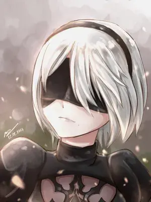 Thumbnail of Serene 2B Portrait Illustration