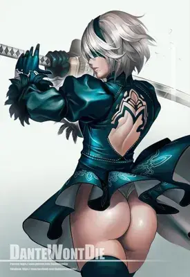 Sexy anime girl with a sword