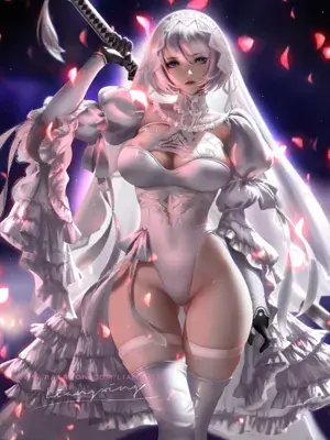 Thumbnail of Sexy anime girl with a sword - Nier Art