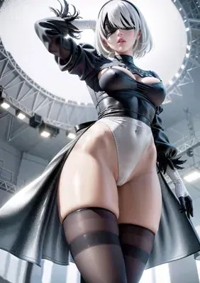 Thumbnail of Striking Pose of 2B in an Arena