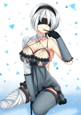Woman in a black and white outfit